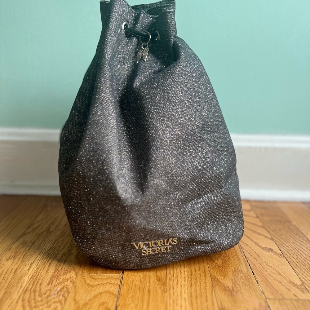 Victoria's Secret Black Glitter Bag